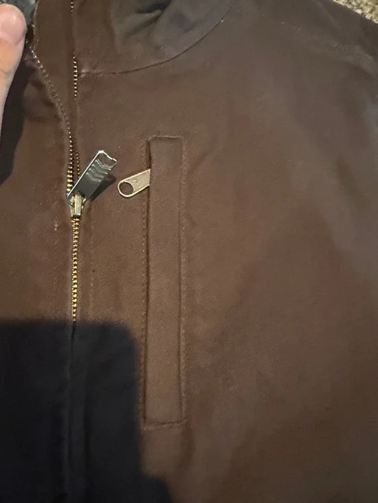 Carhartt Brown Sherpa Collar Work Vest - Picture 4 of 5